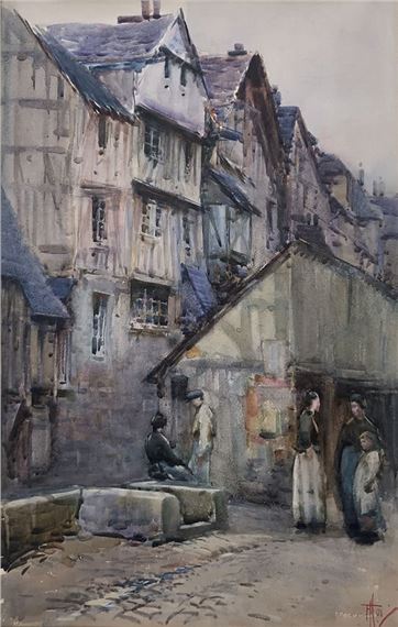 Caudebec-en-Caux by Frances Hodgkins, dated 1901