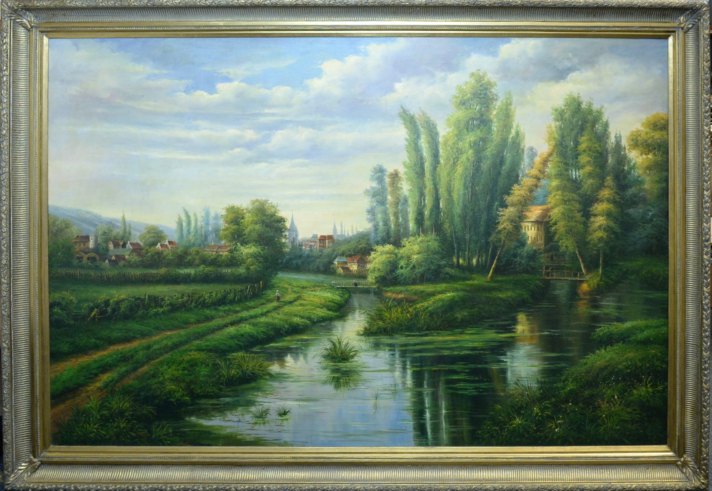 View from the fork in the river by Continental School, 19th Century, 20th Century