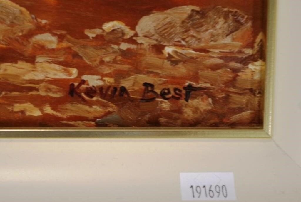 Artwork by Kevin John Best, 3 Mile Crossing, at Sunup, Made of oil on board