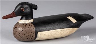 Carved and painted decoy - Ruben C. Corliss