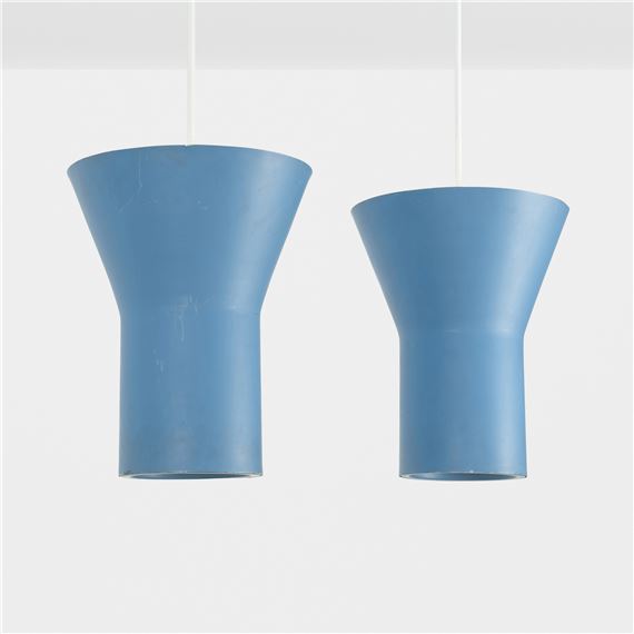 Custom pendant lamps from Leo Baeck Temple, Los Angeles, pair - Victor Gruen