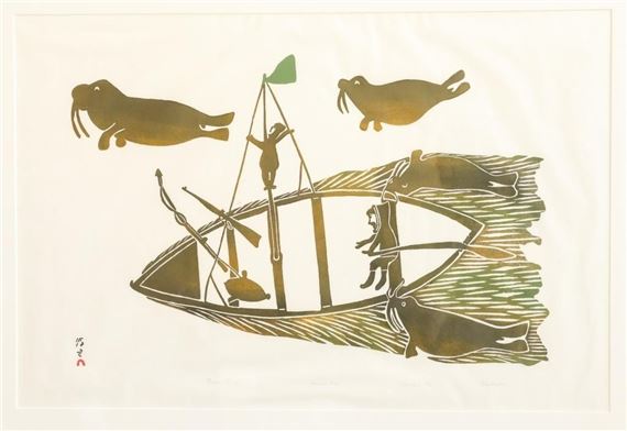 Walrus Hunt by Eleeshushe Parr, 1970