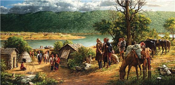 Post and King Beaver at Fort Duquesne by Robert Griffing, 2001