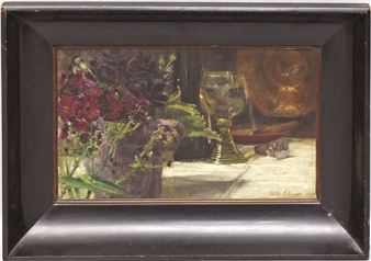 Stillleben mit Weinglas. - Wilhelm August Wrage