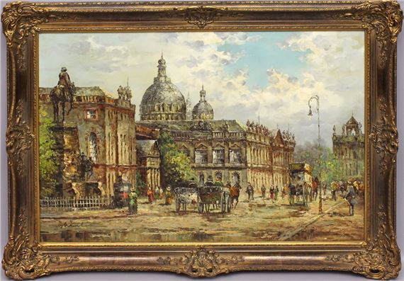 Berlin, Unter den Linden mit Ansicht des Zeughauses. by August Alexander Wendehals
