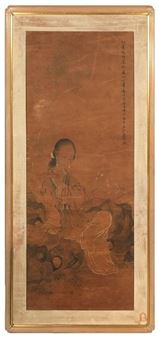 Chinese Painting of a Poet by Wang Xingfu - Wang Xingfu
