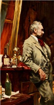 Portrait eines Herren in malerischem Interieur - Tom Hughes