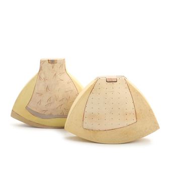 Two stoneware jars with lid - Vibeke Krog