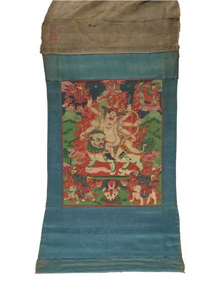 A THANGKA OF THE FIVE PEHAR GYALPOS by Mongolian School, 19th Century, 18TH/19TH CENTURY