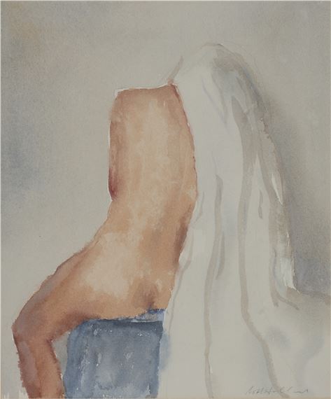 'Headdress' watercolour, signed lower right, 29cm x 24.5cm by Harry Holland