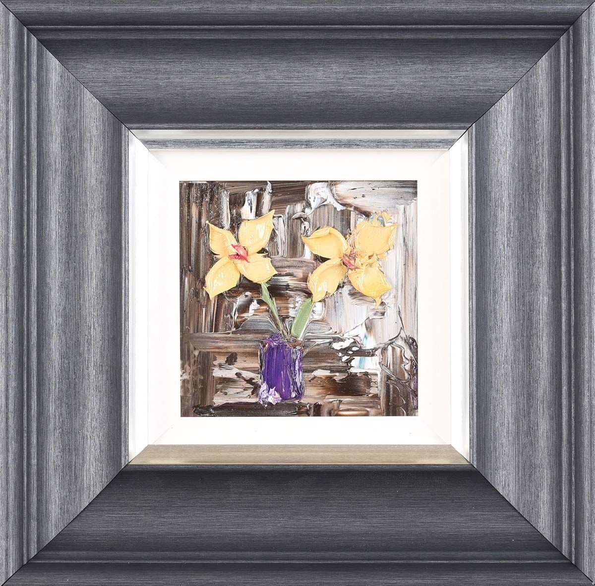 Colin Flack | YELLOW FLOWERS IN A PURPLE VASE | MutualArt