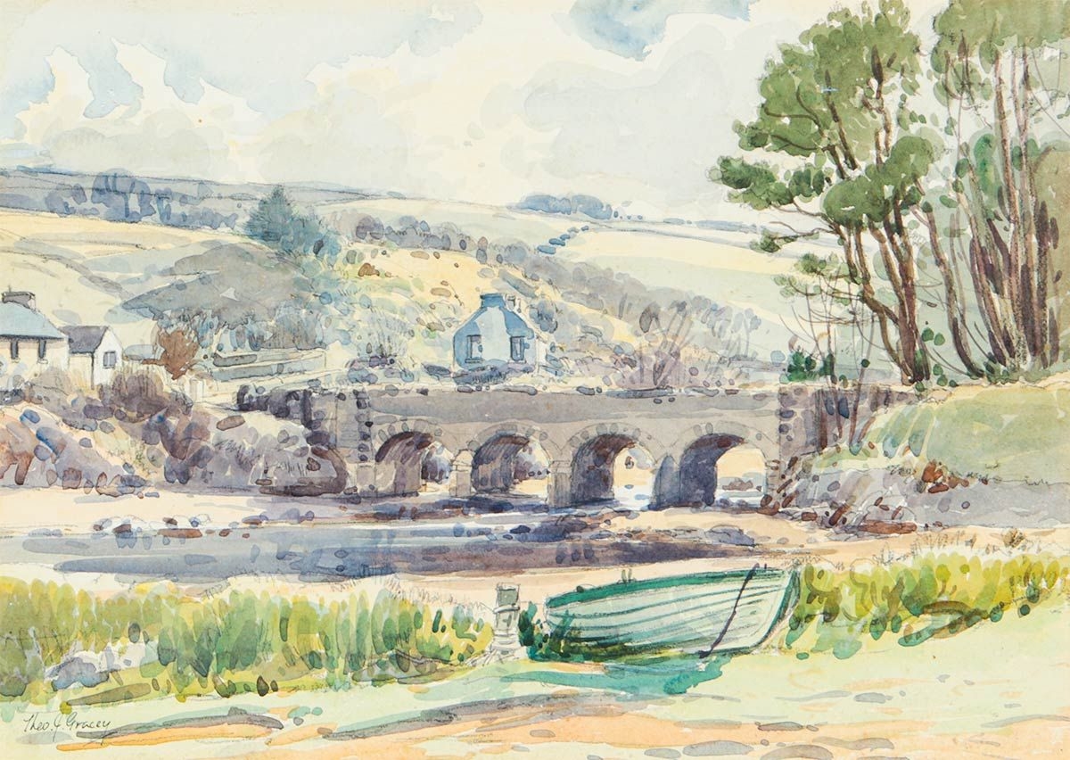 Artwork by Theodore James Gracey, AT CUSHENDUN, Made of WATERCOLOUR DRAWING