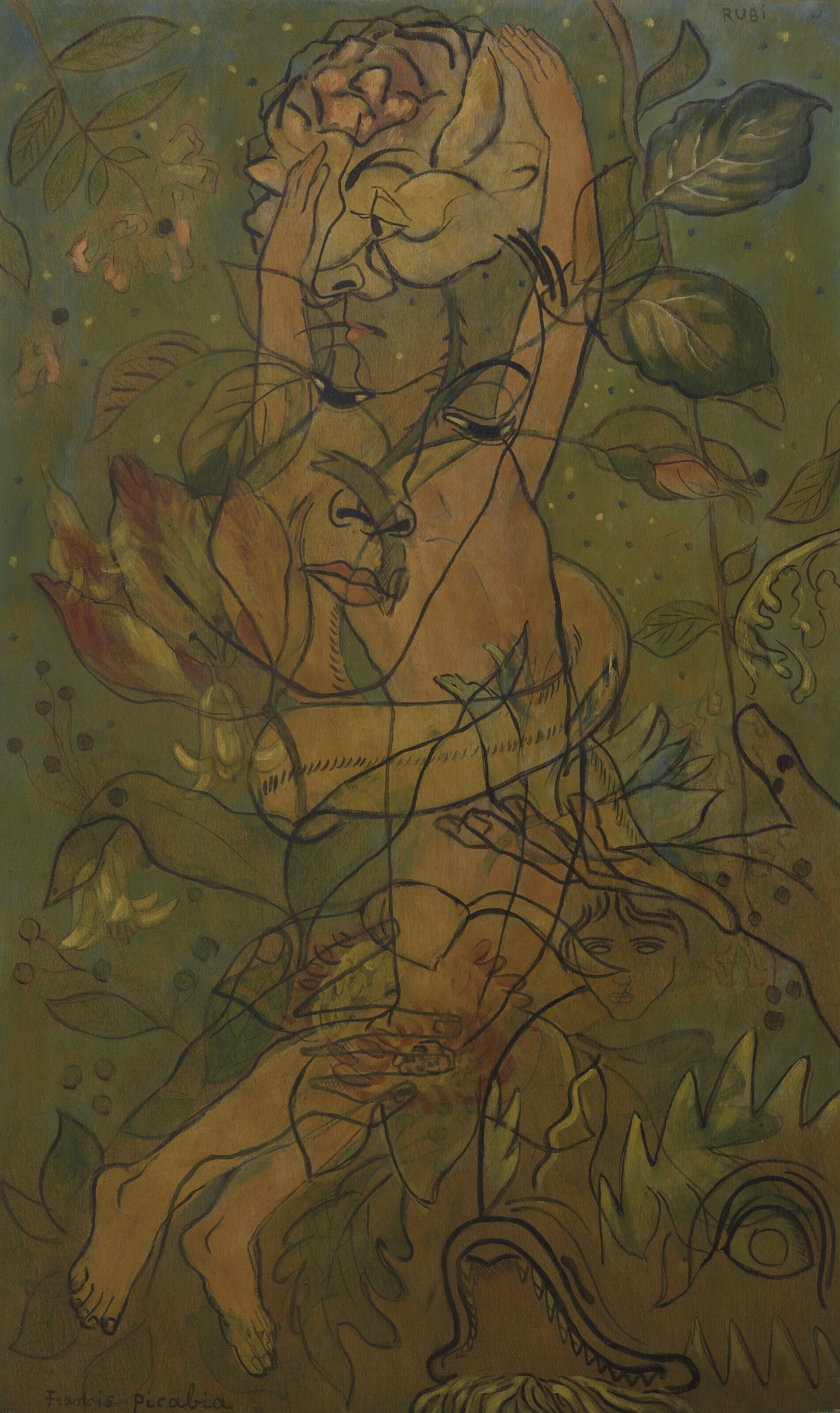 Artwork by Francis Picabia, Rubi, Made of oil on panel