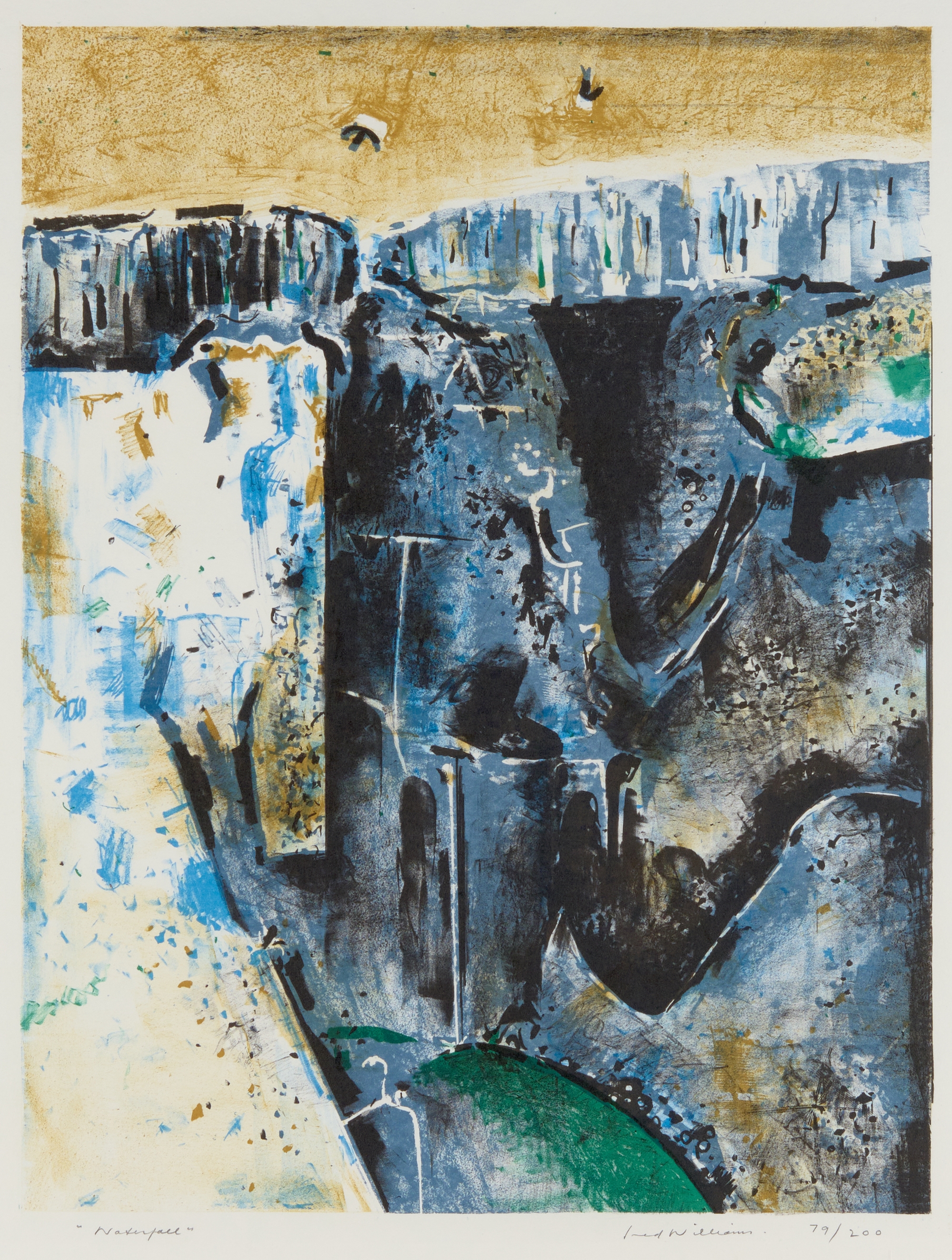 Artwork by Fred Williams, Waterfall, Made of lithograph
