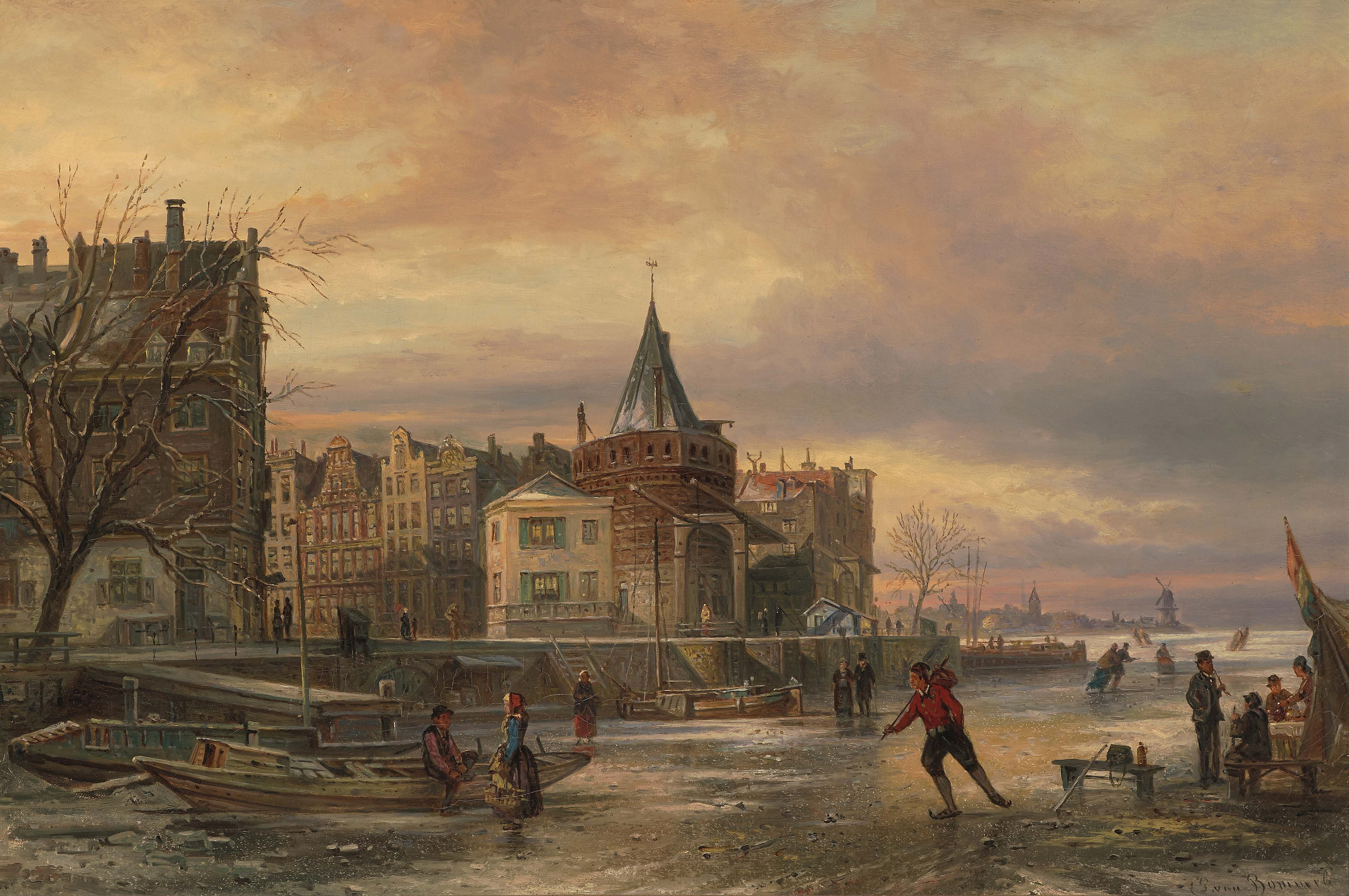 Der Schreiertoren im Winter by Elias Pieter van Bommel, 1888