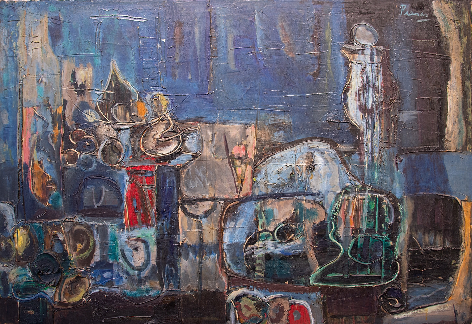 Artwork by Leopoldo Presas, Naturaleza muerta, Made of Oil on canvas