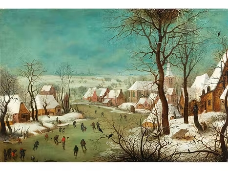 BIRD TRAP IN WINTER by Pieter Brueghel the Younger