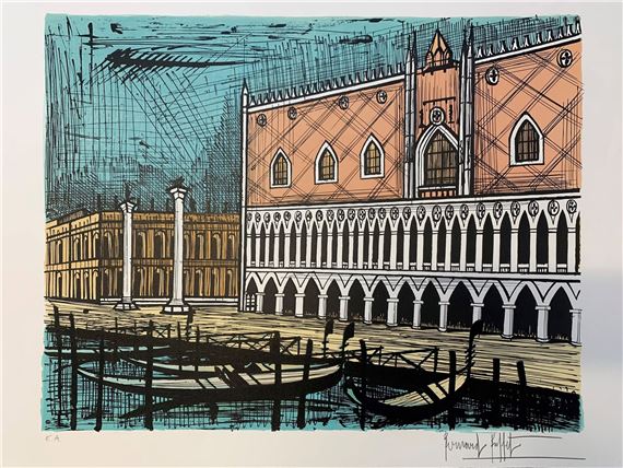ベルナール・ビュッフェ「VENISE-Le palais des Doges」