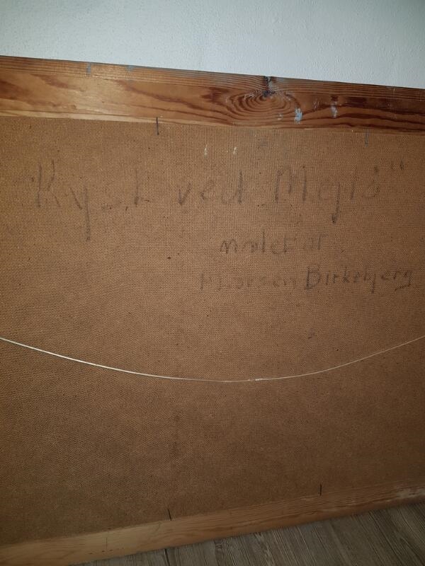 Artwork by Preben Larsen Birkebjerg, Coast scenery, Made of Oil on board