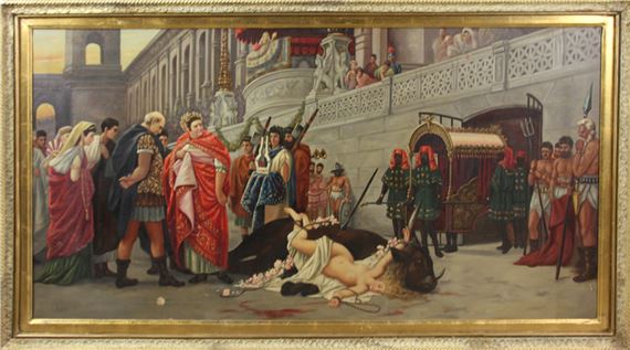 Neoclassical Roman tragedy scene by E. L. Kinloch