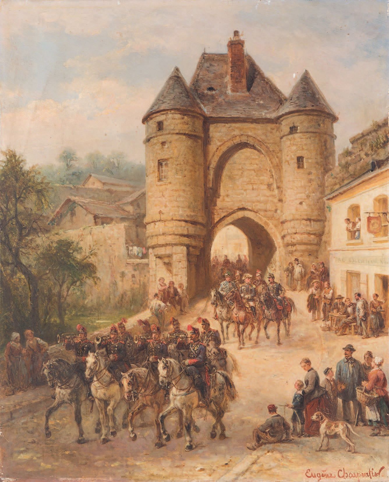 Sold at Auction: Eugène Louis Charpentier, Louis Eugene Charpentier  (French, 1811-1890), Venus et Amours dans les Nuages