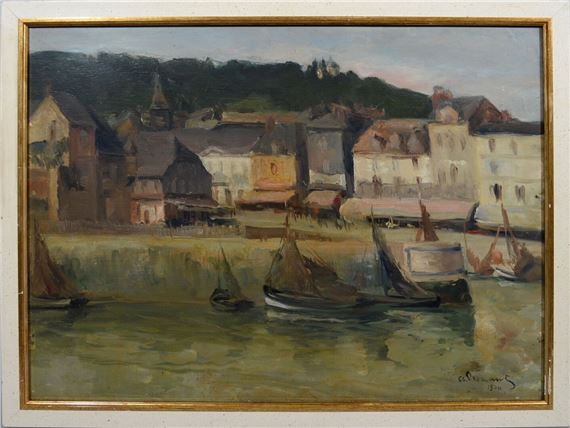 Honfleur, le vieux bassin by Armand Drouant, 1936