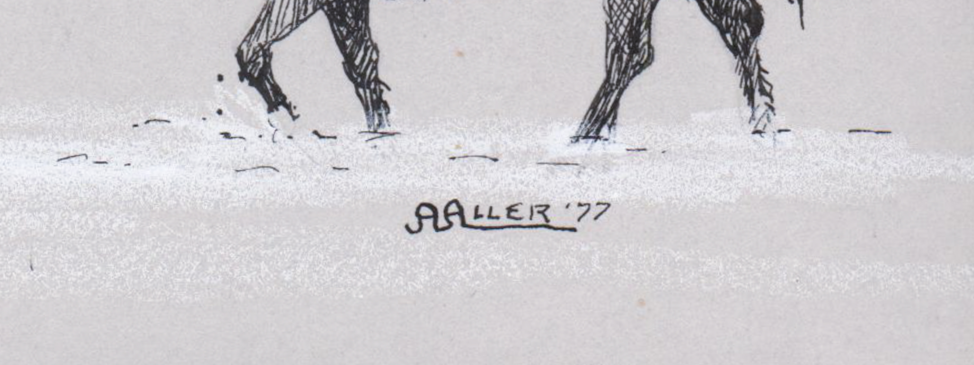 Artwork by Anne Aller Overstreet, Montana, Made of ink/gouache.