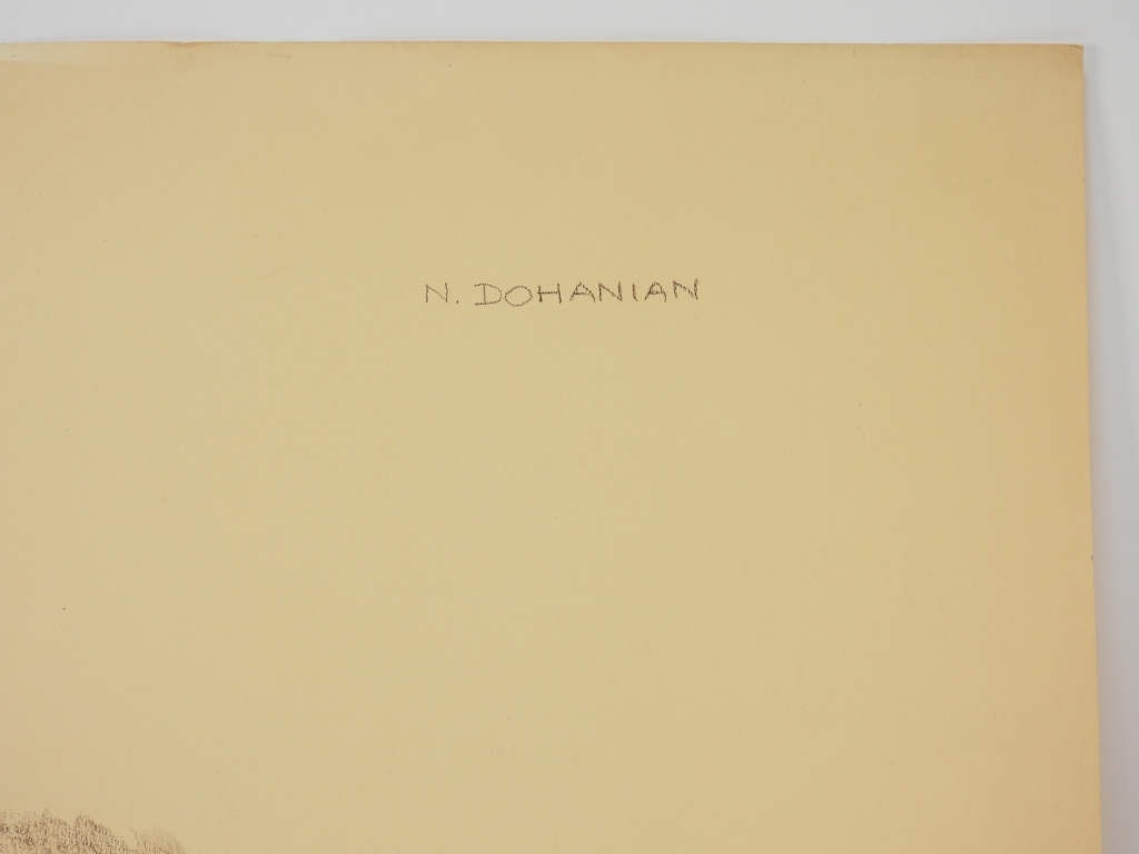 Artwork by Nevart Dohanian, Nevart Dohanian Lounging Nude Figure Study, Made of Charcoal on paper