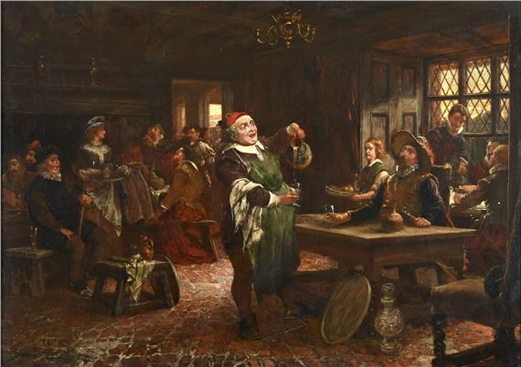A TAVERN INTERIOR by Edgar Bundy, 1902
