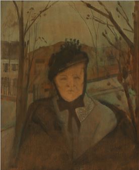 Woman in a landscape - Istvan Farkas