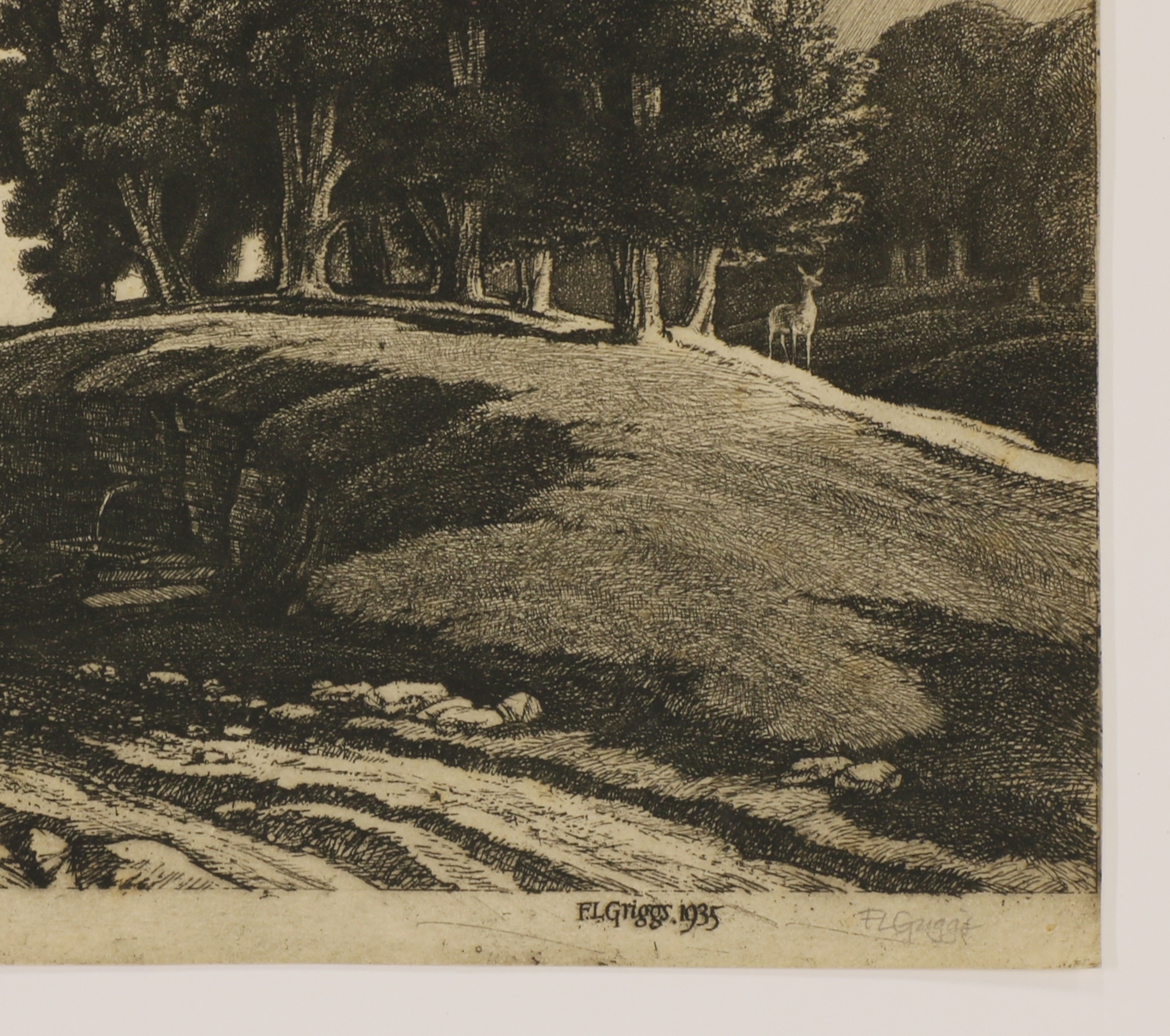 Artwork by Frederick Landseer Maur Griggs, The Cross Hands, Made of etching