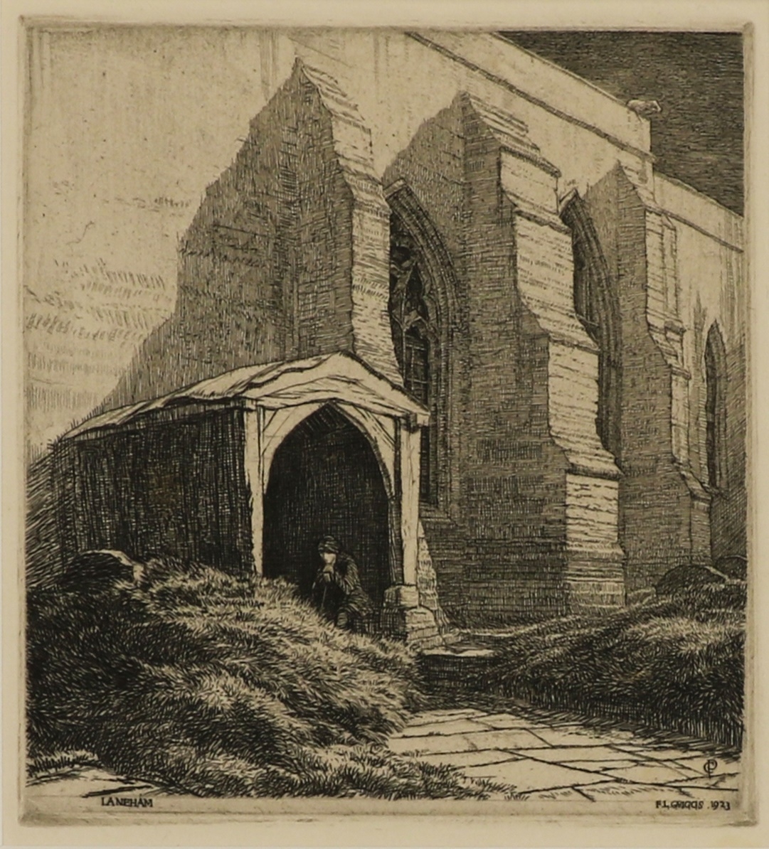 Artwork by Frederick Landseer Maur Griggs, Laneham, Made of etching
