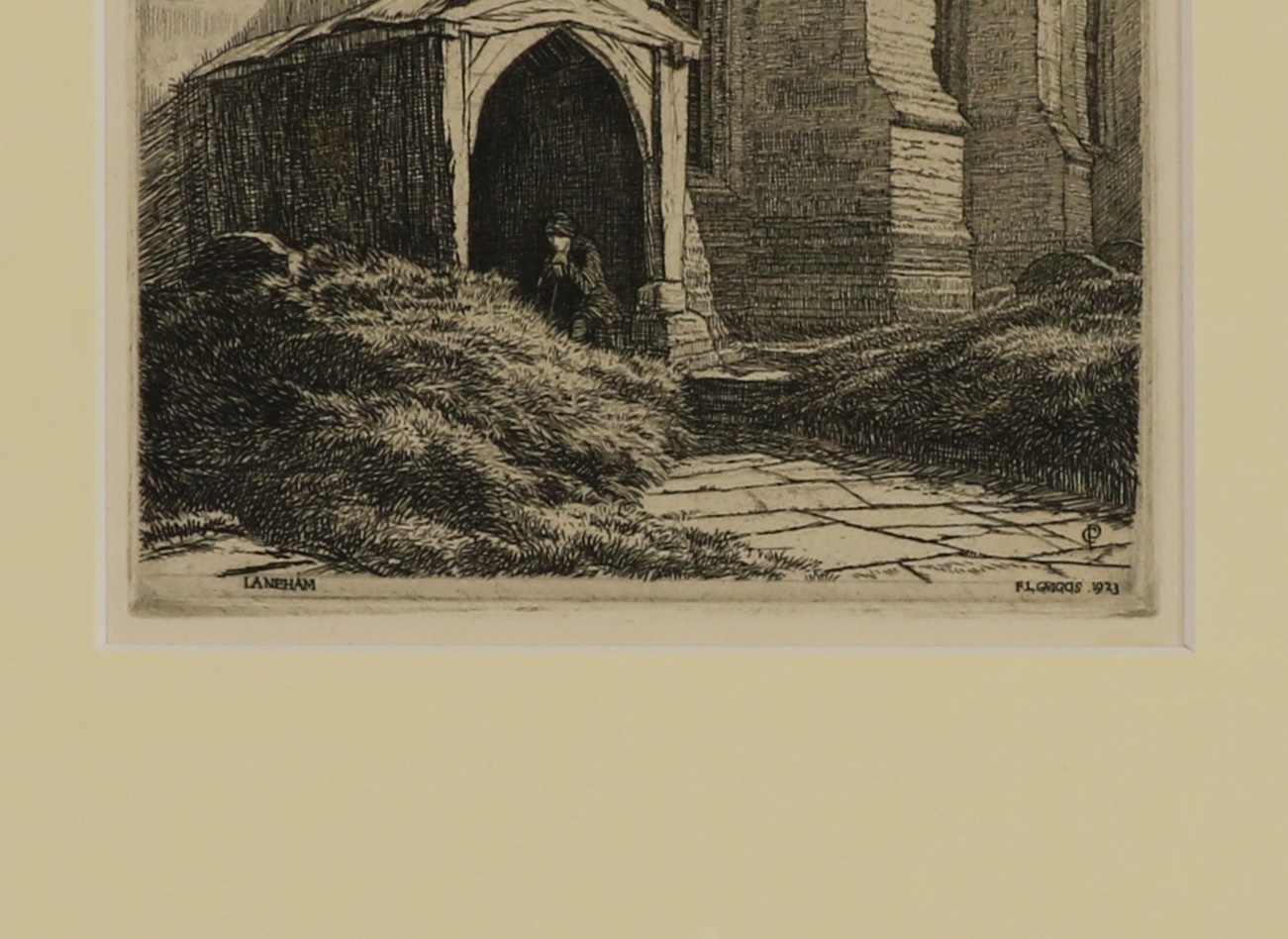 Artwork by Frederick Landseer Maur Griggs, Laneham, Made of etching