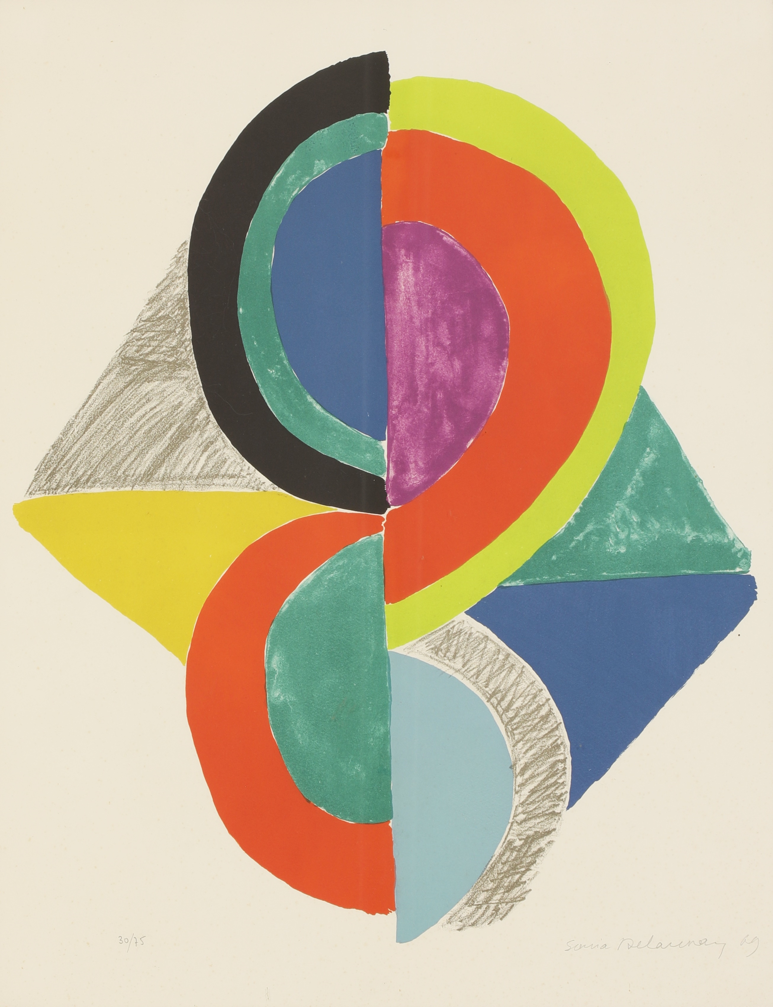Artwork by Sonia Delaunay, Losange, Made of lithograph in colours