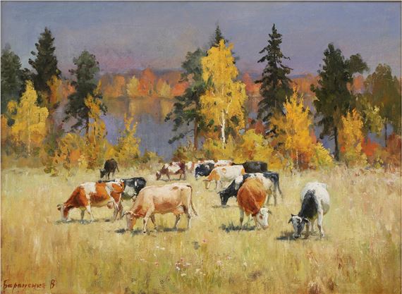 Cows in the pasture by Vitaly Baranenko