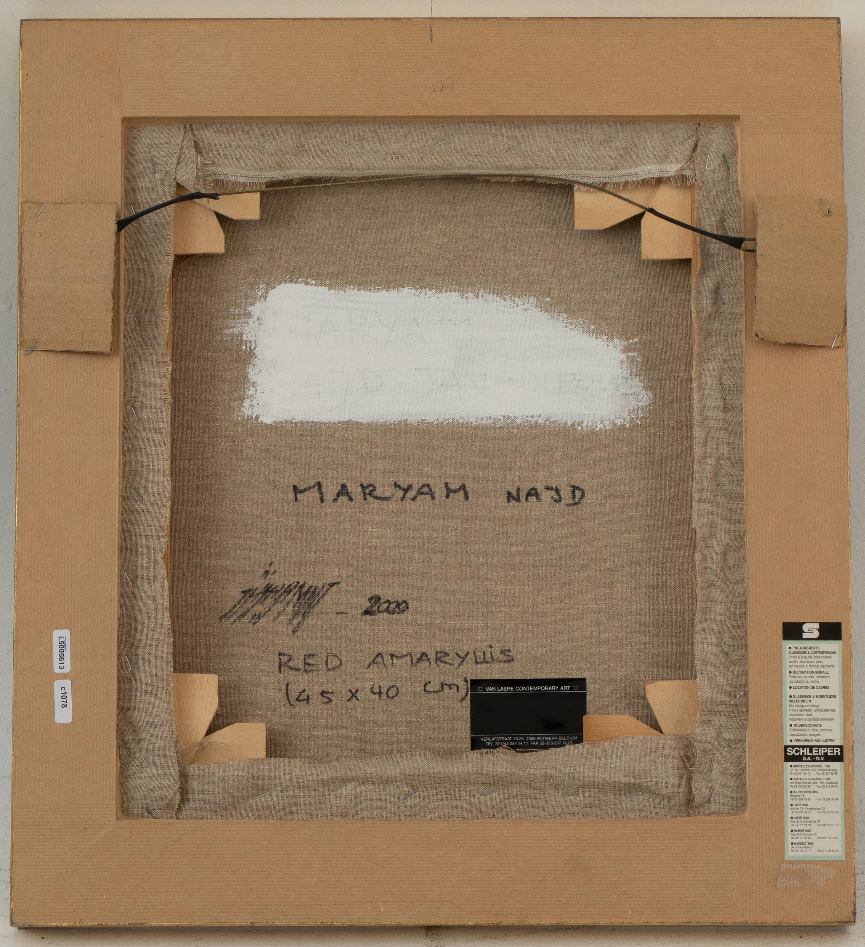 Artwork by Maryam Najd, 'Red Amaryllis', 2000
Canvas, Made of Canvas