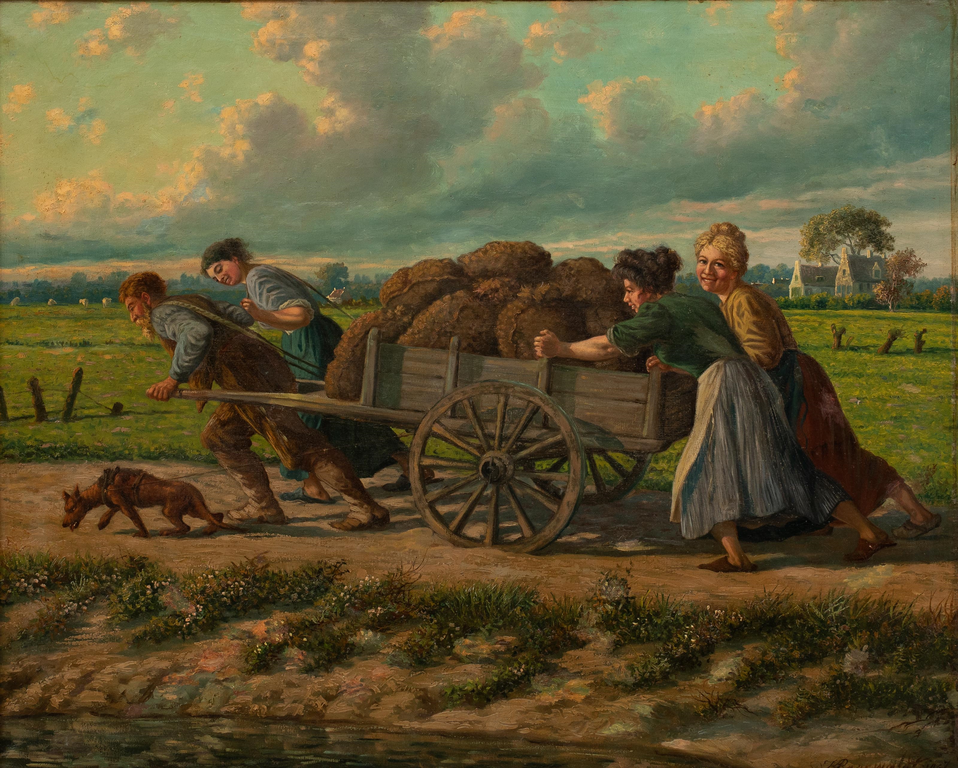 Artwork by Karel Baerwaldt, The pushcart, 1907, Made of Canvas