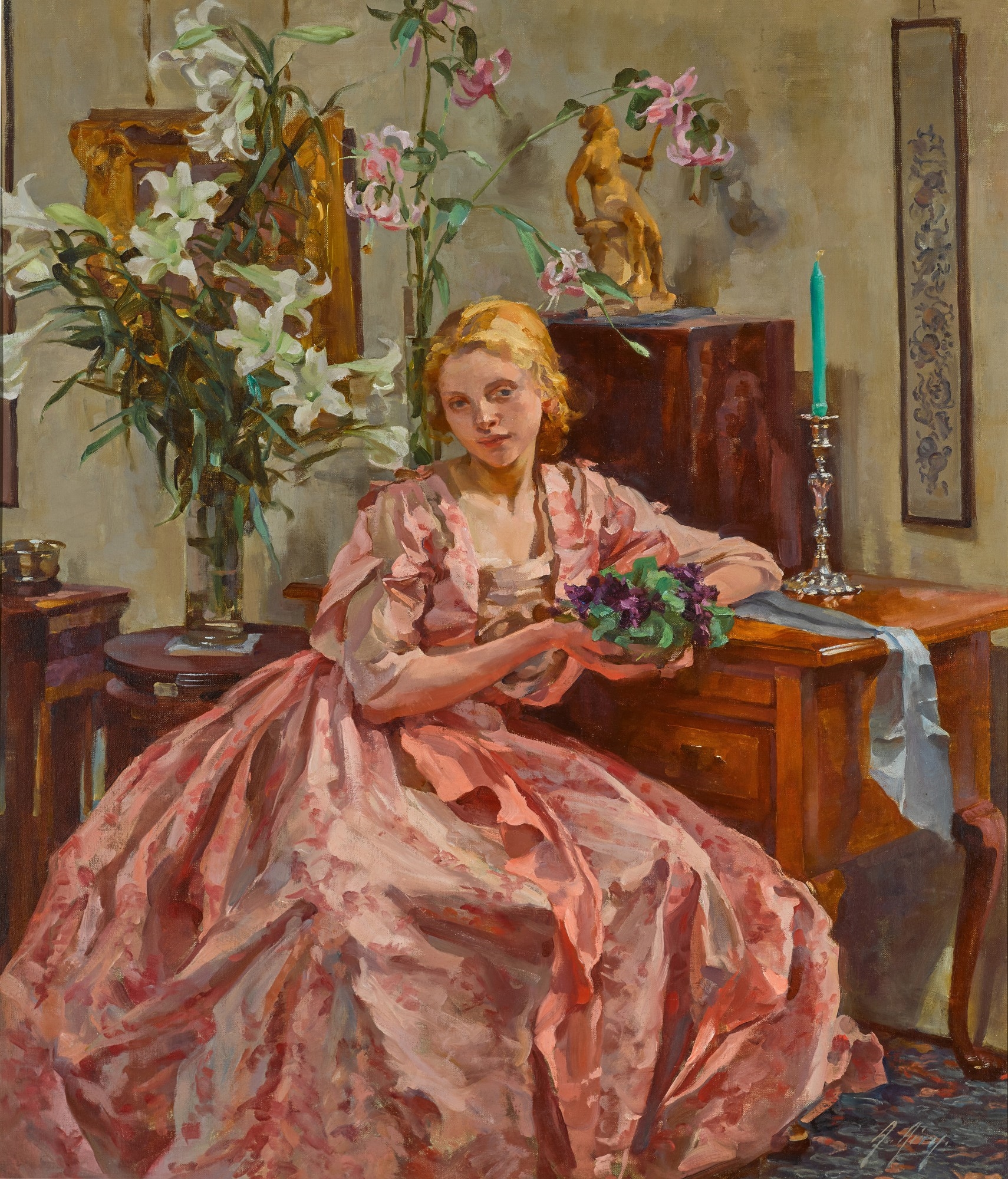 Artwork by Anna Airy, Young April, Made of oil on canvas