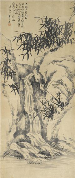 Orchids and Bamboo by a Waterfall by Song Nian, 1900