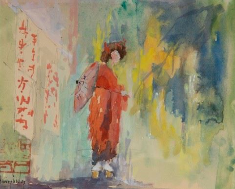 Woman with Parasol by James Eccles