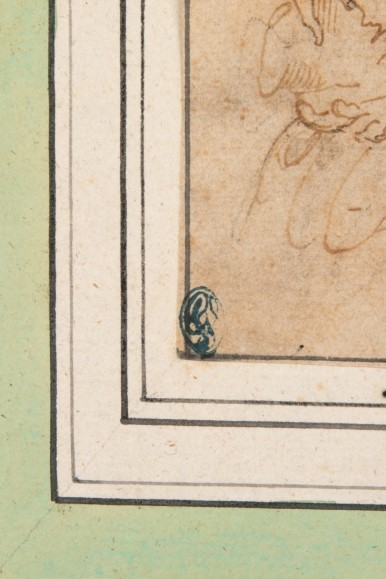 Artwork by Correggio, Madonna with Child, Made of Brown ink on laid paper laid to a support paper