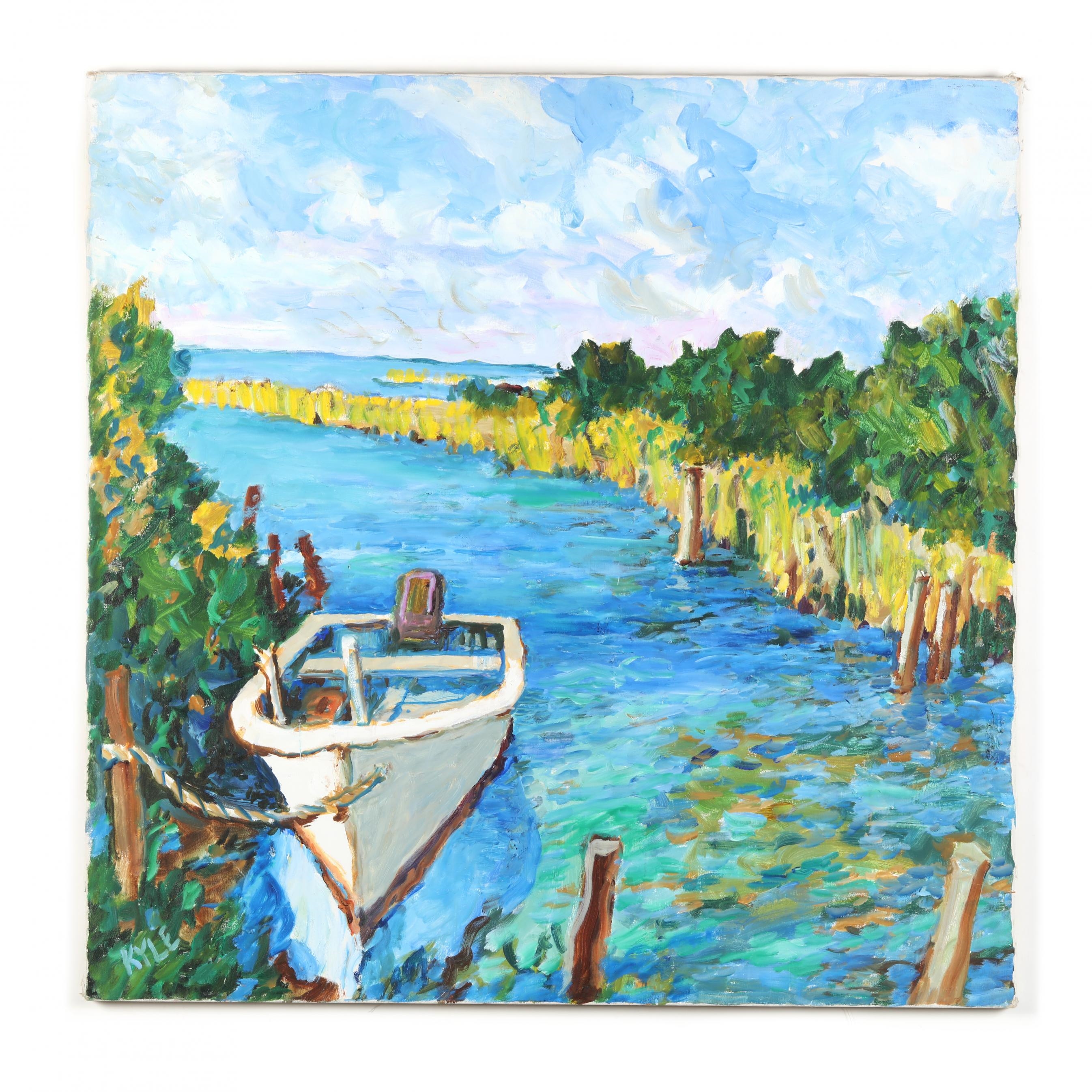 Kyle Highsmith | Monroe's Boat on Parker's Creek (2002) | MutualArt