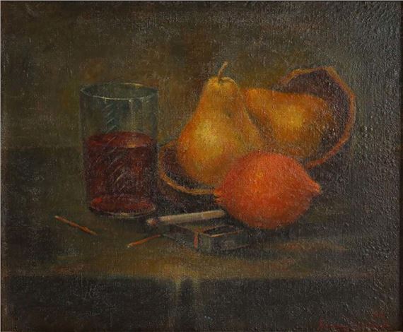 Still-life painting by Georgii Zakharovitch Bashindzhagian, 1916