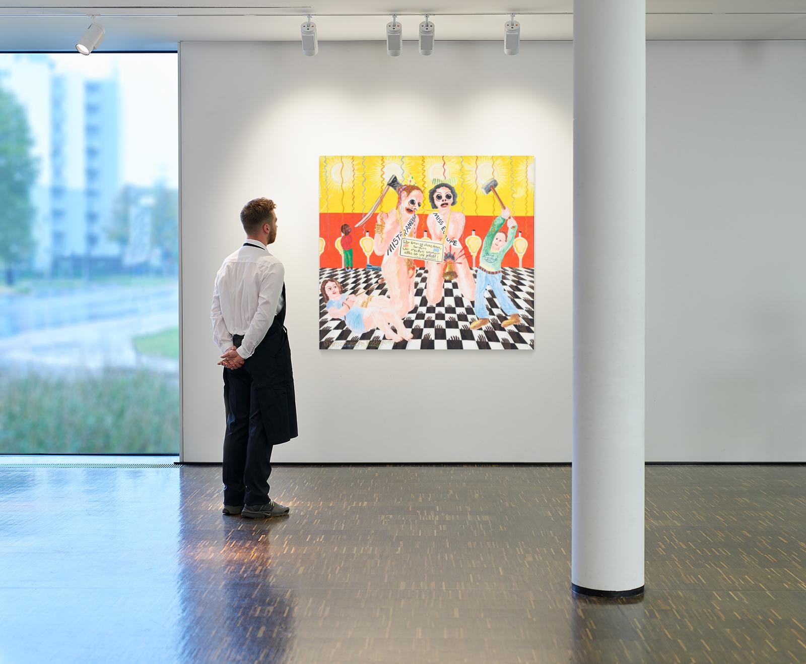 Artwork by Blalla W. Hallmann, "Die Rache der Kinder an ihren Eltern"., Made of Mixed media on wood