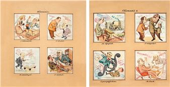 Bureaucrats I-II. – 2 pieces of artwork - István Demeter