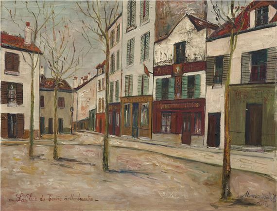 La Place du Tertre à Montmartre by Maurice Utrillo, 1937
