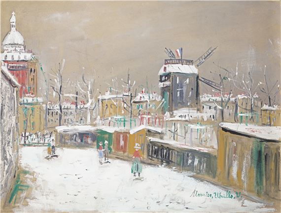 Le Moulin de la Galette sous la neige