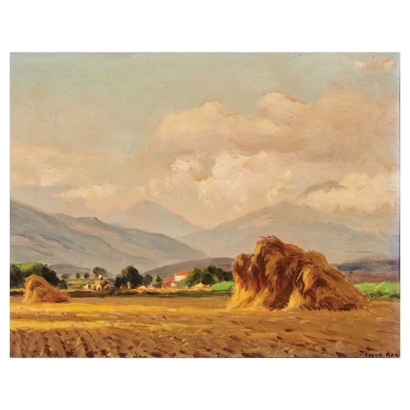 Artwork by Tomàs Viver  Aymerich, Paisaje, Made of Oil on canvas attached to board