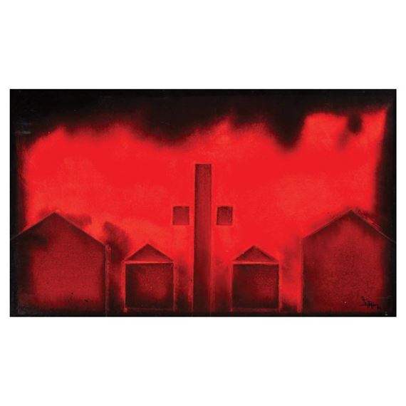 Casas rojas by Agustí Español Viñas, 1974