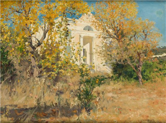 Jardín de una casa de campo by Carlos Vazquez Ubeda